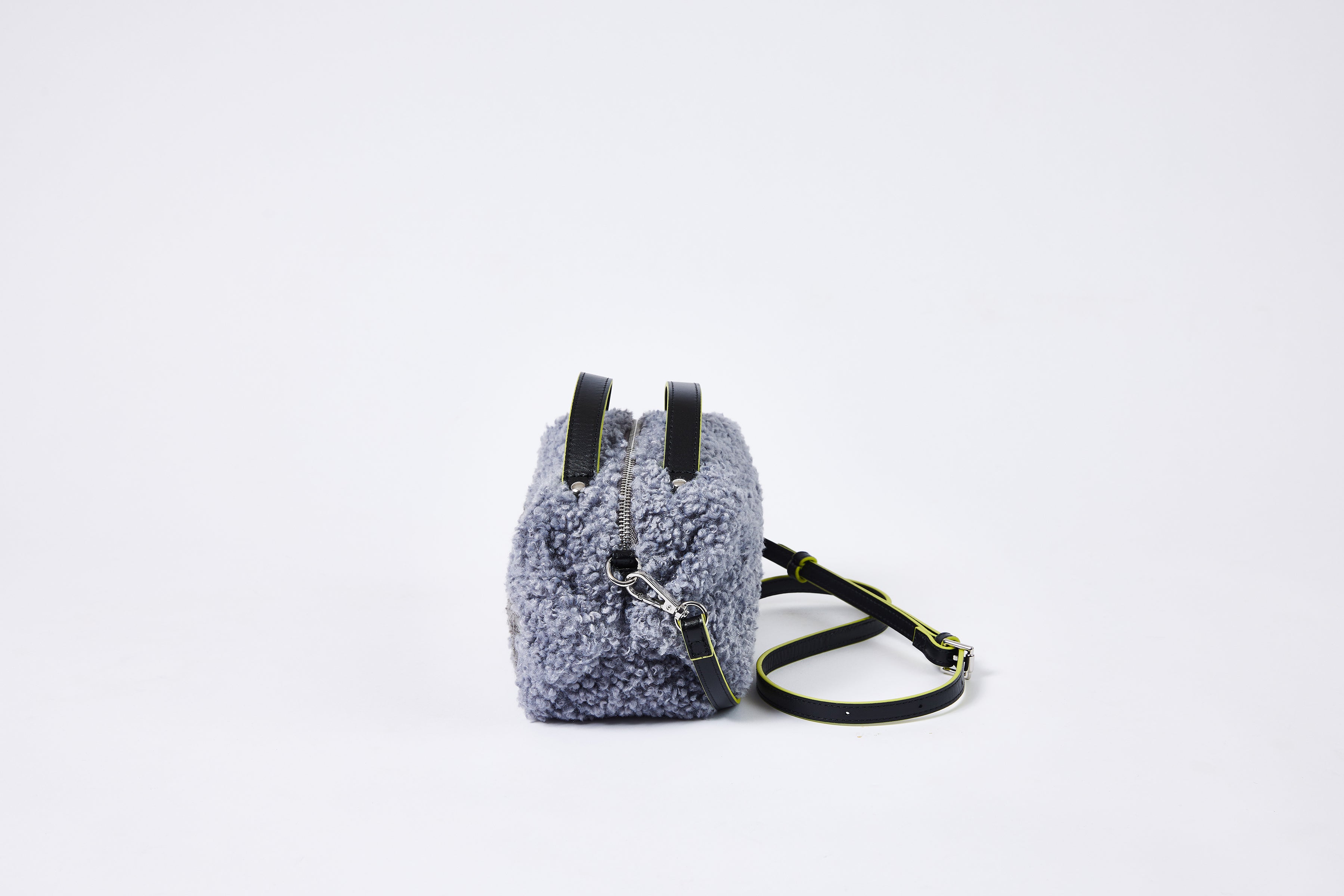 Sagara embroidery x eco fur pouch